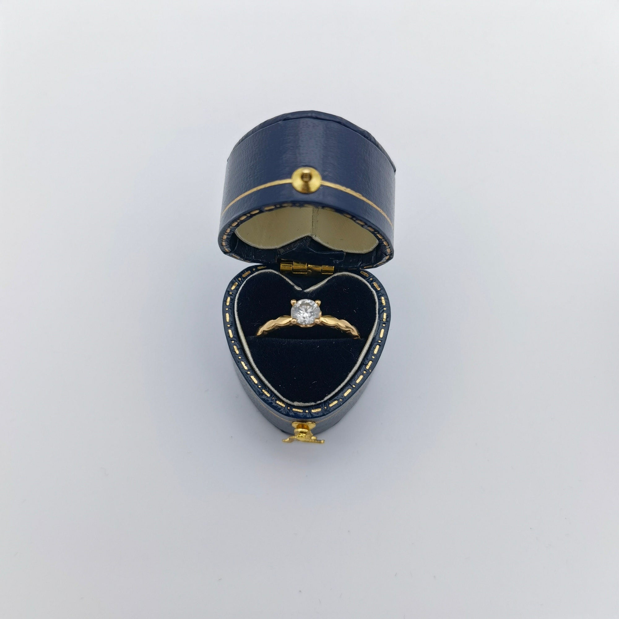 Vintage Heart Ring Box Handmade
