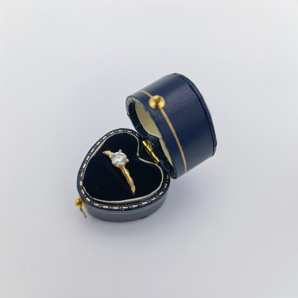 Vintage Heart Ring Box Handmade