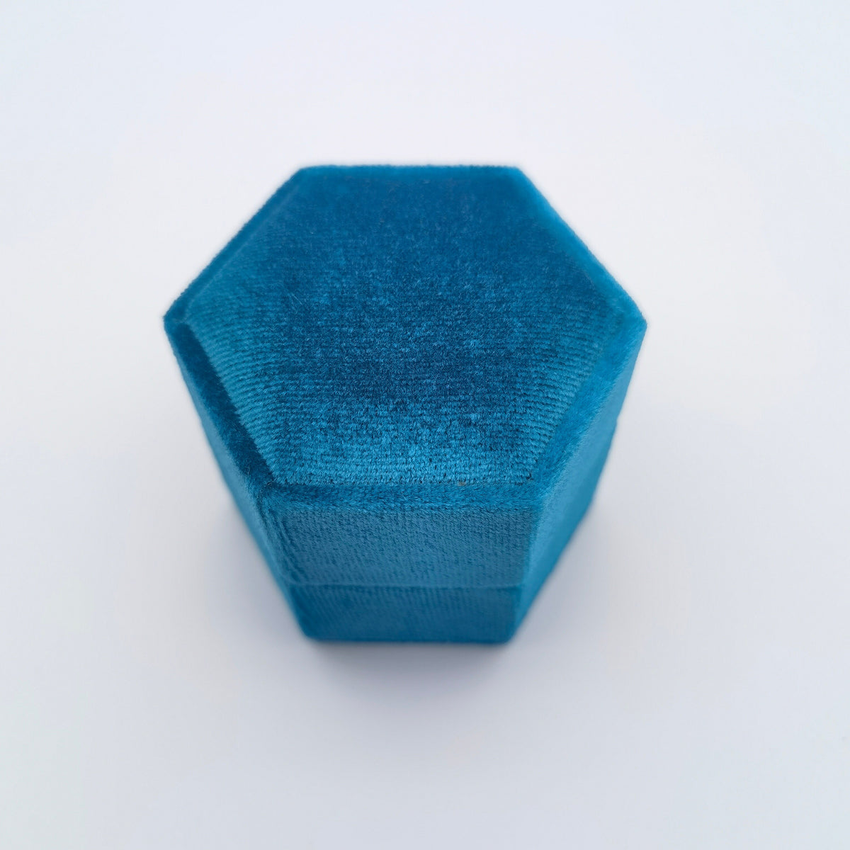 Sky Blue Velvet Ring Box
