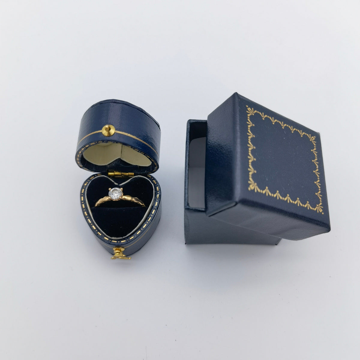 Vintage Heart Ring Box Handmade