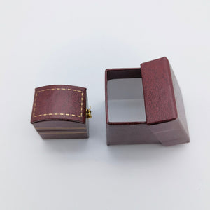 Vintage style red rectangle ring box handmade, engagement & wedding set elegant keepsake box, bridal photo
