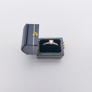 Vintage Style Royal Blue Rectangle Ring Box Handmade, Engagement & Wedding Set Elegant Keepsake Box, Bridal Photo