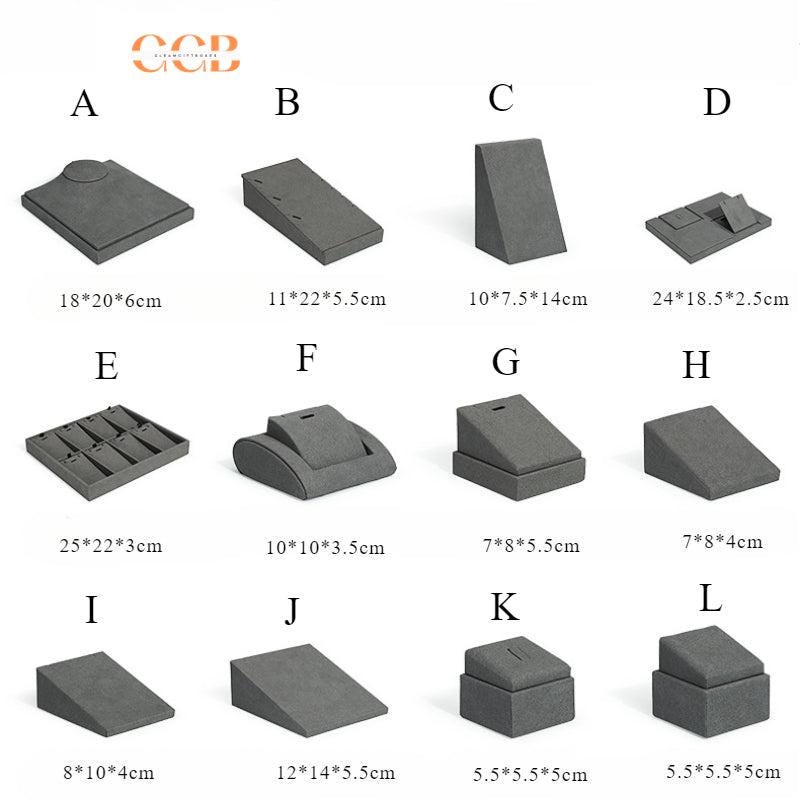 Gray Velvet Jewelry Display Set - Australia Jewellery Package Wholesale