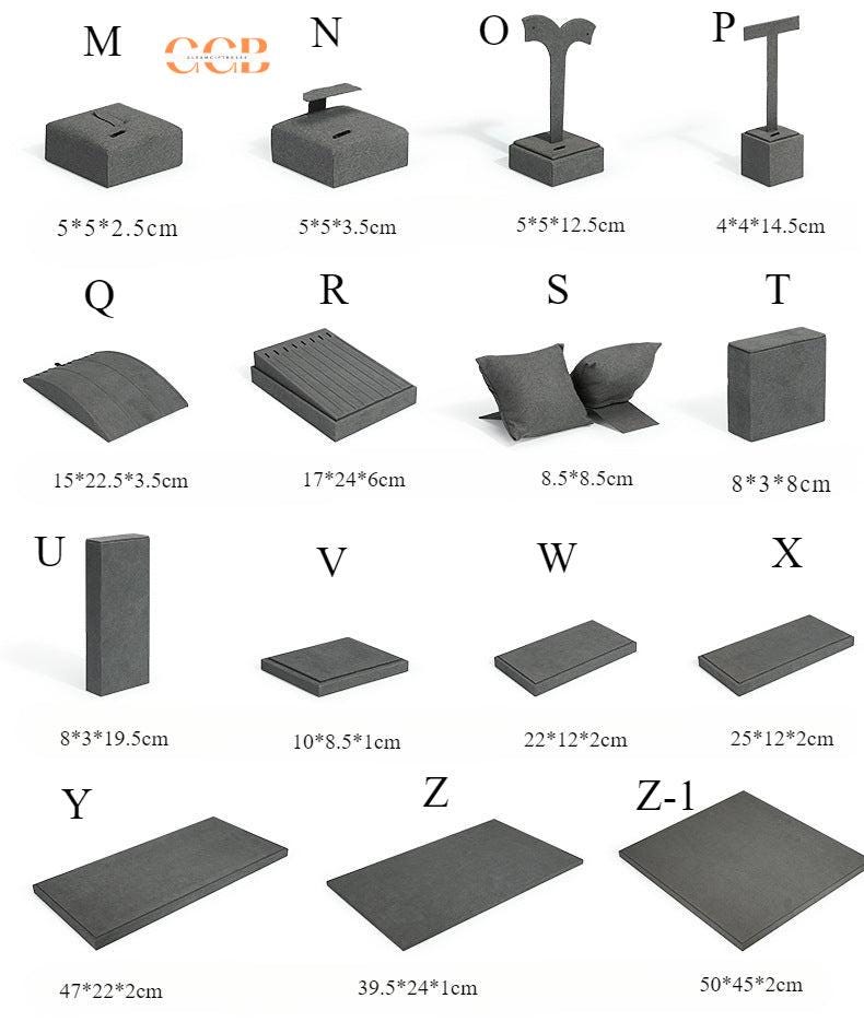 Gray Velvet Jewelry Display Set - Australia Jewellery Package Wholesale