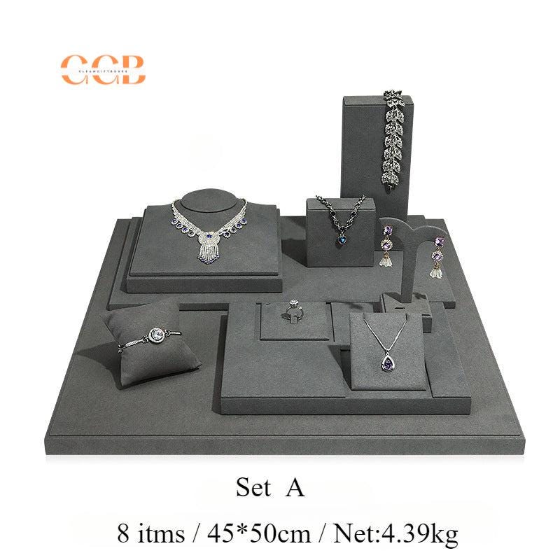 Gray Velvet Jewelry Display Set - Australia Jewellery Package Wholesale