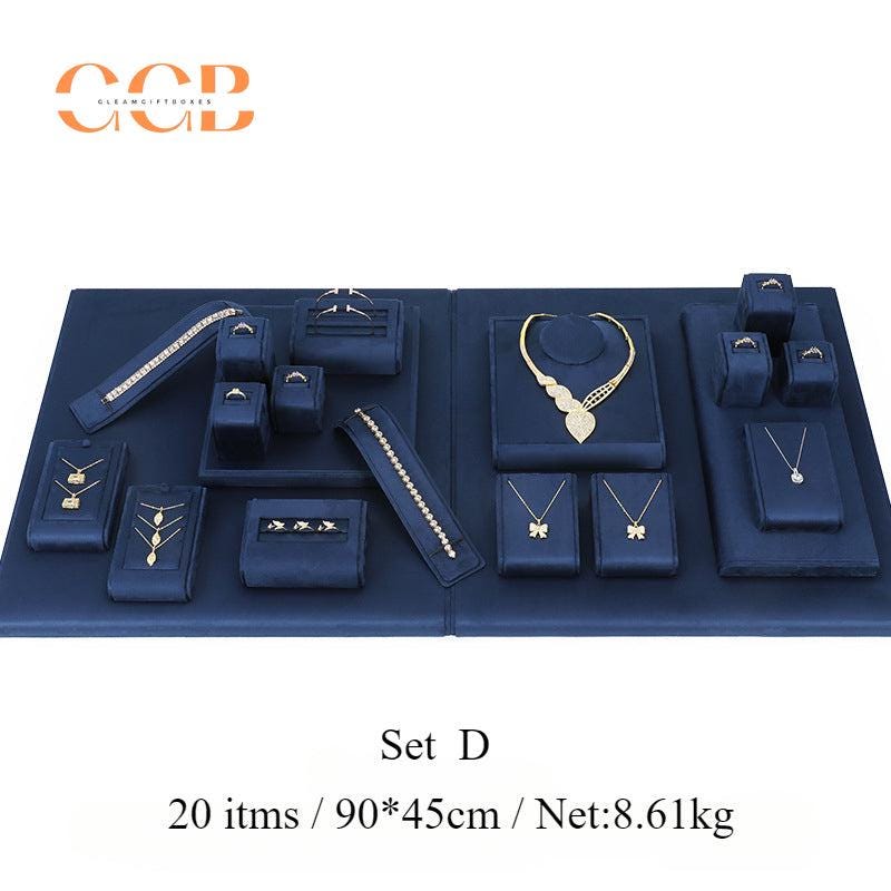 Royal Blue Velvet Jewelry Display Set - Australia Jewellery Package Wholesale