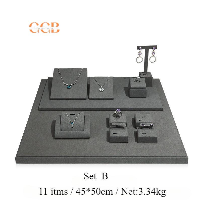 Gray Velvet Jewelry Display Set - Australia Jewellery Package Wholesale
