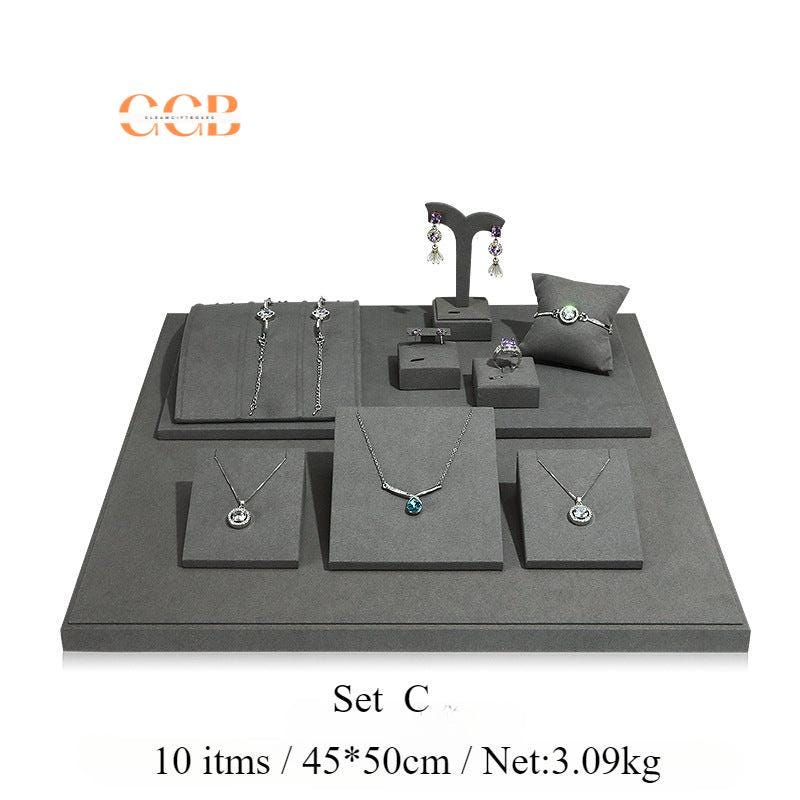 Gray Velvet Jewelry Display Set - Australia Jewellery Package Wholesale