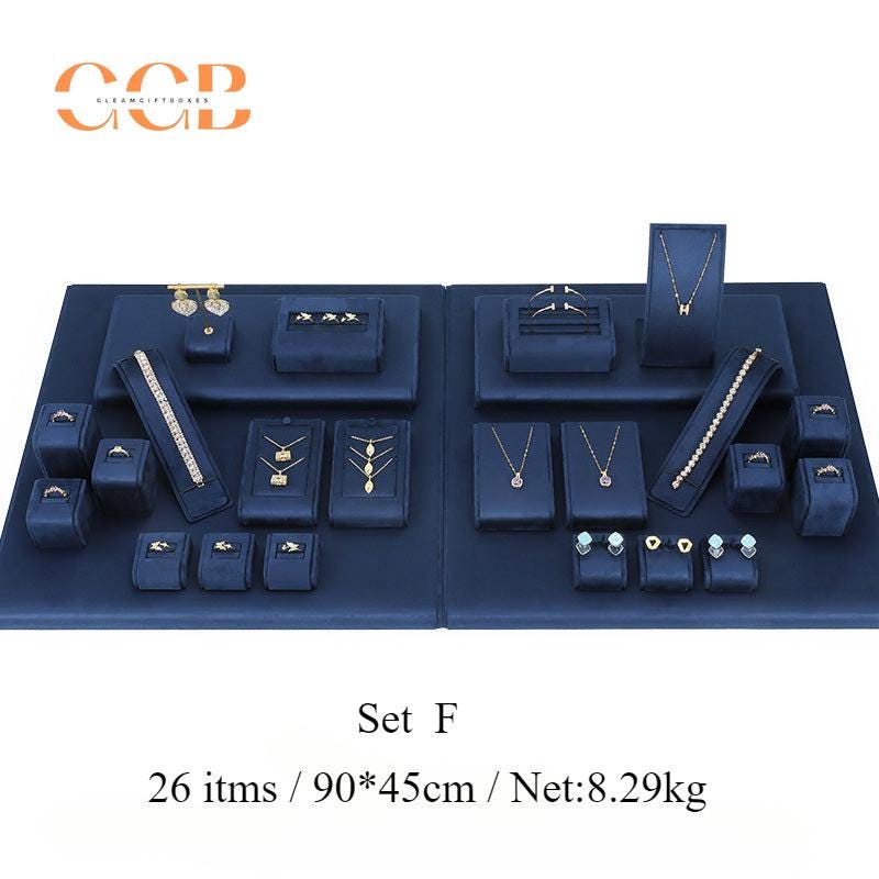 Royal Blue Velvet Jewelry Display Set - Australia Jewellery Package Wholesale