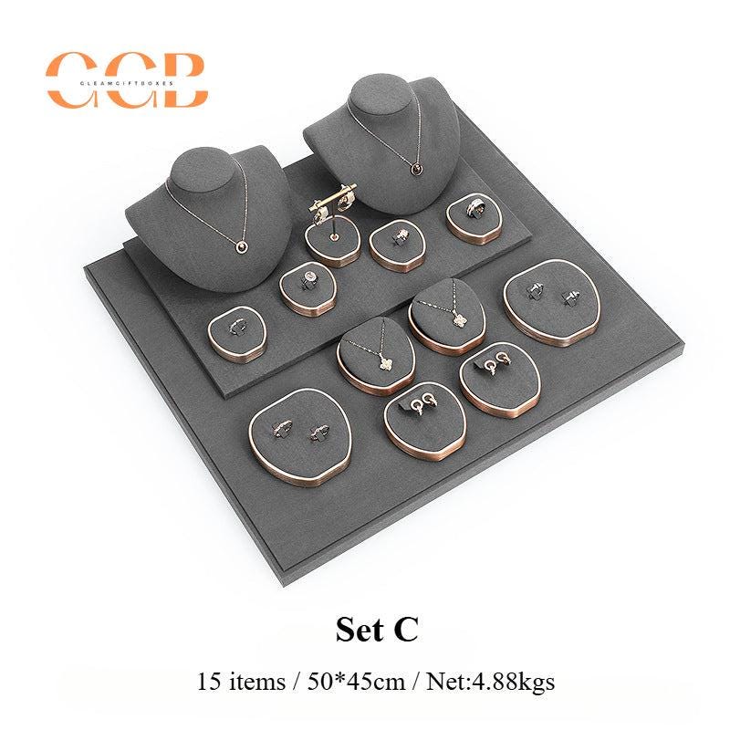 Luxury Velvet Jewelry Display Set for Necklace Ring Earring Showcase - Wholesale AU