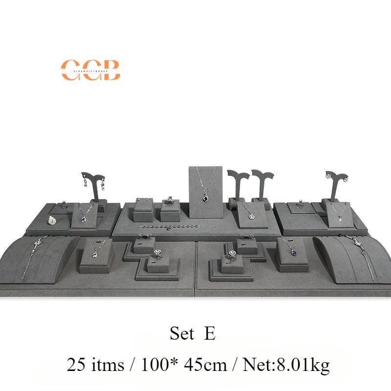 Gray Velvet Jewelry Display Set - Australia Jewellery Package Wholesale