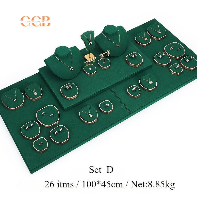 Green Velvet Jewelry Display Set -Australia Jewellery Package Wholesale