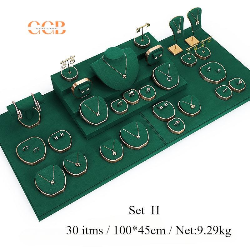 Green Velvet Jewelry Display Set -Australia Jewellery Package Wholesale