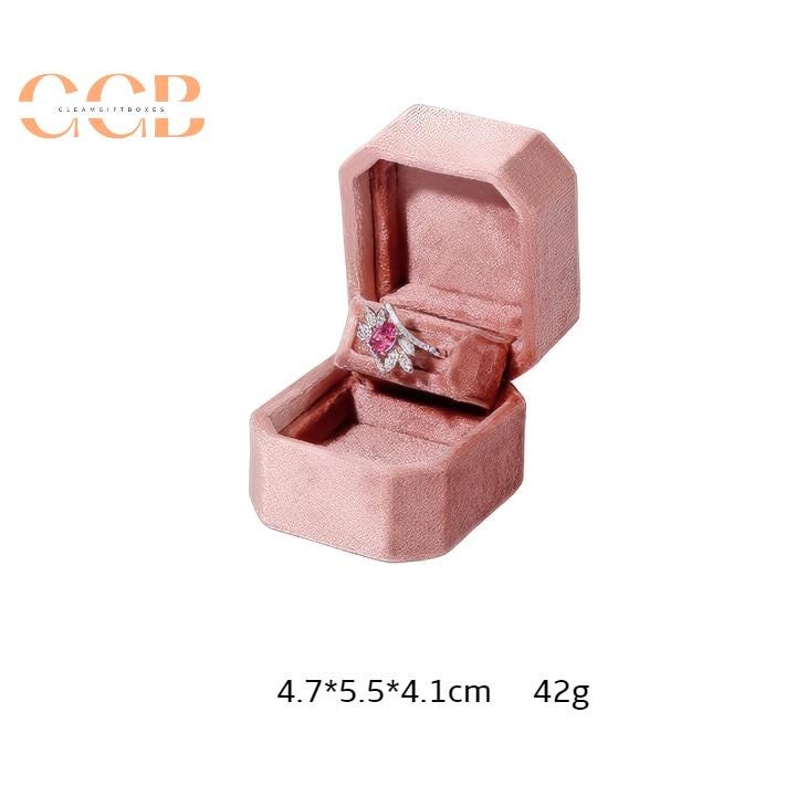 Customisable High-End Octagonal Velvet Jewelry Box