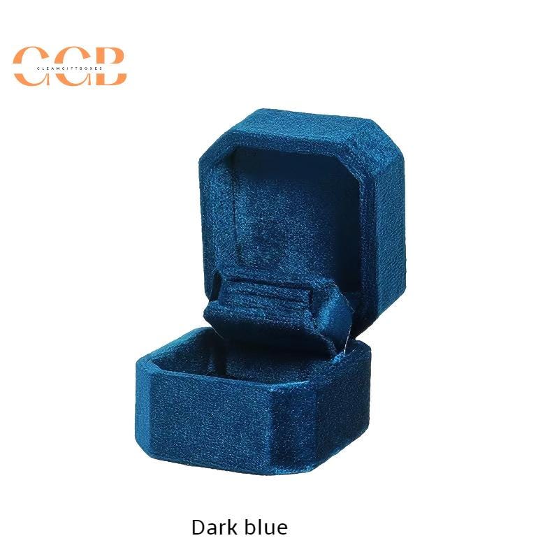 Customisable High-End Octagonal Velvet Jewelry Box
