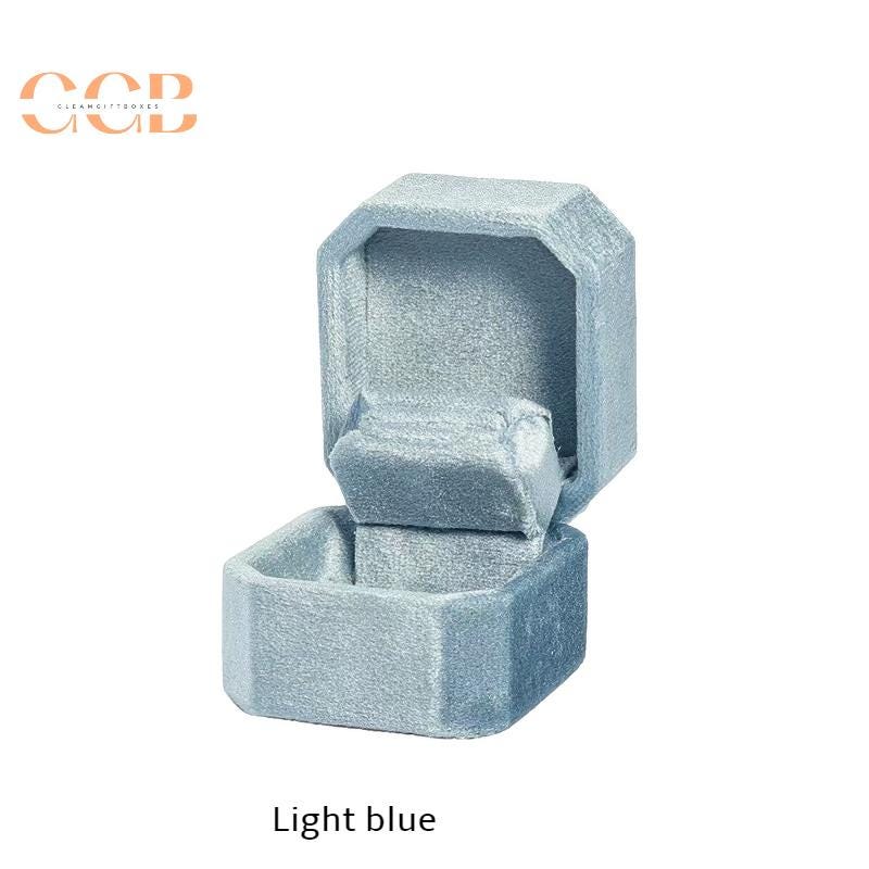 Customisable High-End Octagonal Velvet Jewelry Box