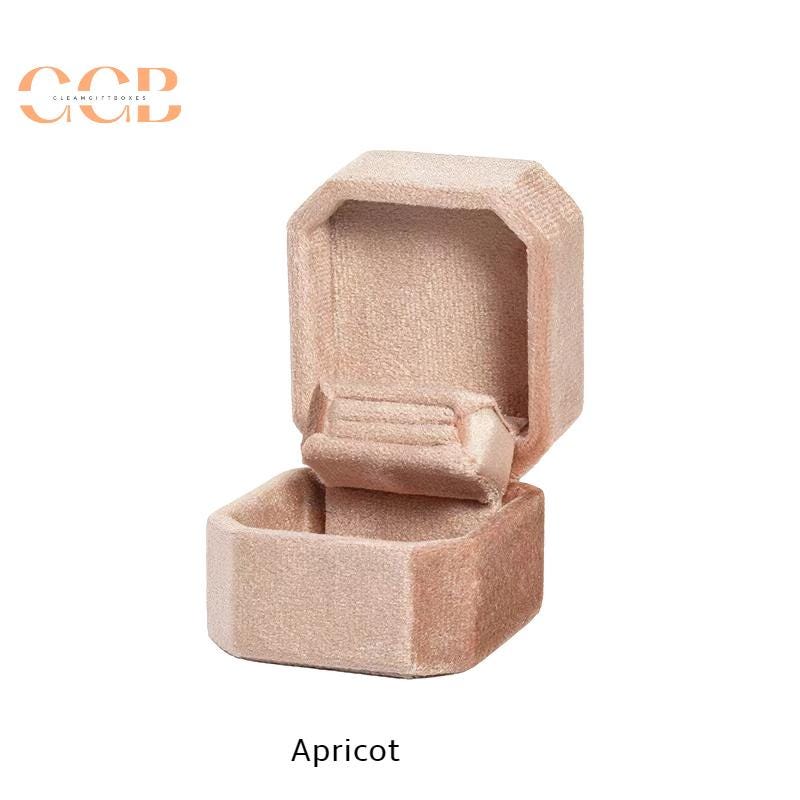Customisable High-End Octagonal Velvet Jewelry Box