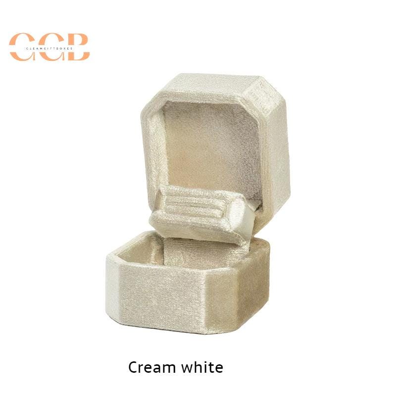 Customisable High-End Octagonal Velvet Jewelry Box