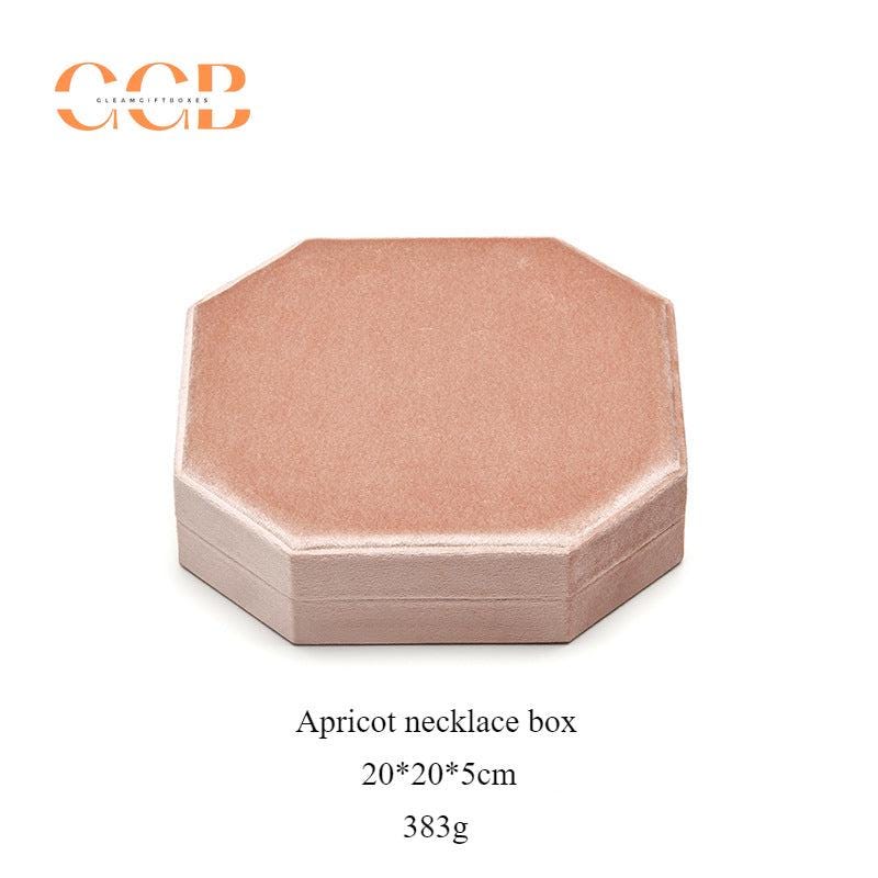 Hexagonal Velvet Pearl Necklace