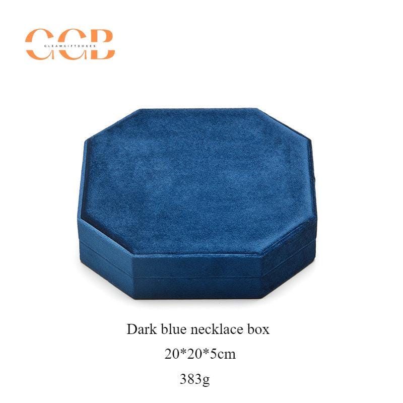 Hexagonal Velvet Pearl Necklace