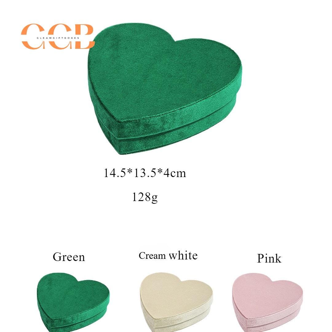 Velvet Heart Shaped Pendant Jewelry Box
