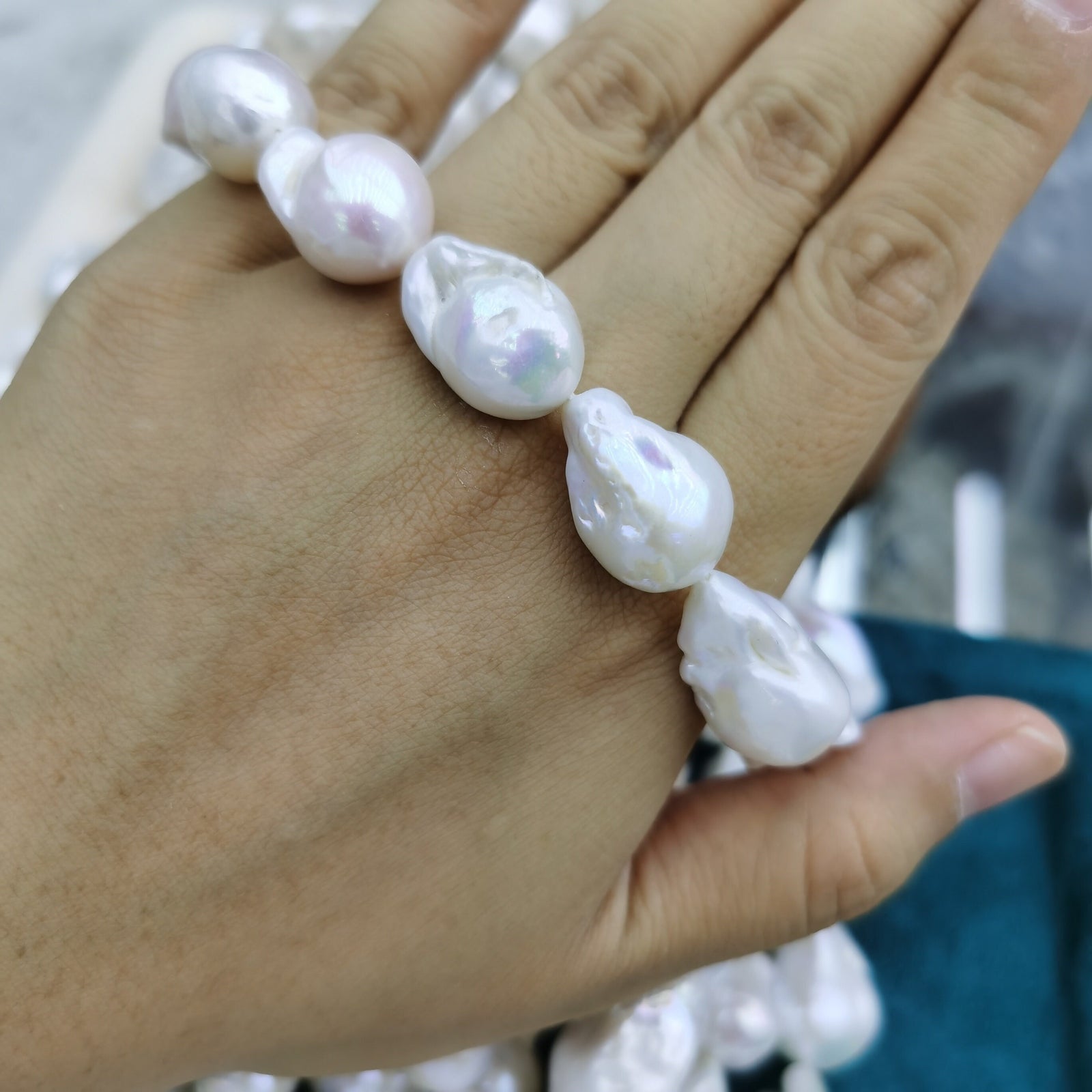 3A 15-22mm Big Baroque Pearl Strand