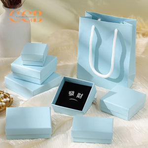 10pcs Sky Blue Jewelry Gift Boxes, Classic Packaging for Necklace, Earrings, Ring and Bracelet