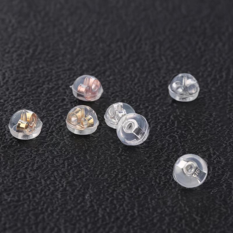 10pairs S925 sterling silver Silicone Backs Ear Stud Back Stoppers