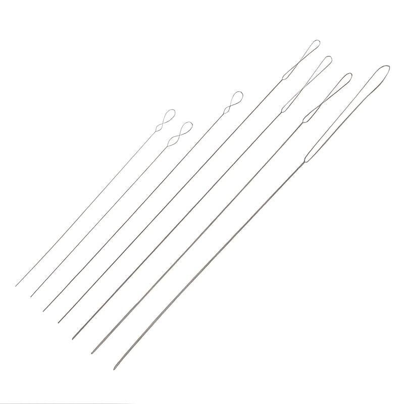 Collapsible eye needles for stringing pearl beads jewelry diy project