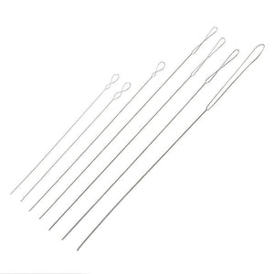 Collapsible eye needles for stringing pearl beads jewelry diy project