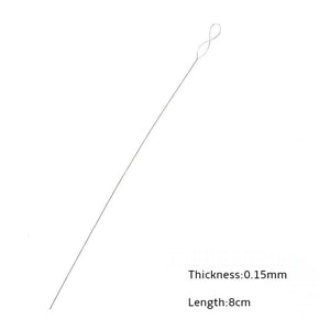 Collapsible eye needles for stringing pearl beads jewelry diy project