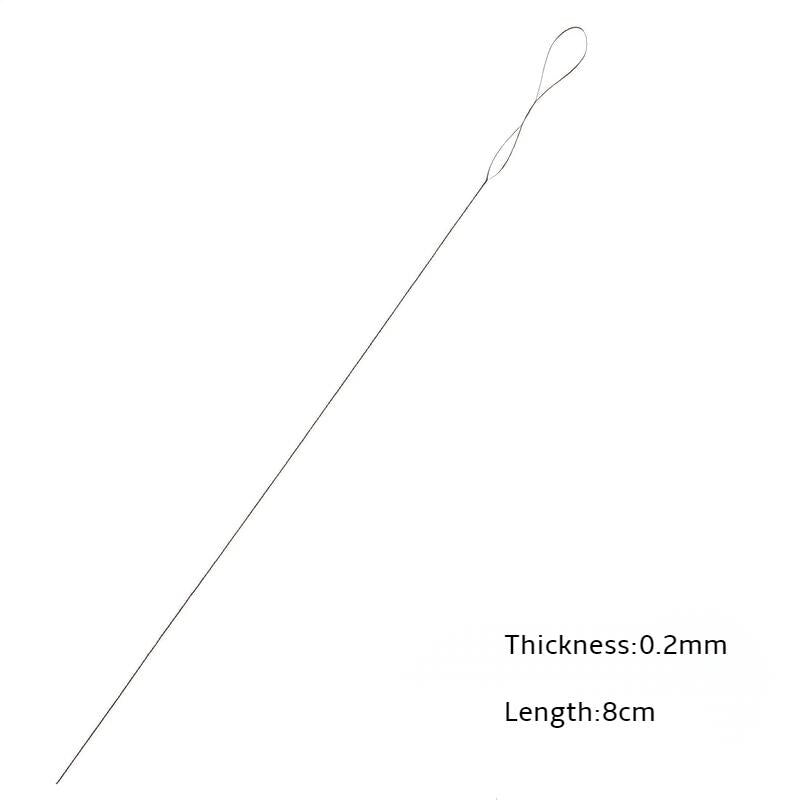 Collapsible eye needles for stringing pearl beads jewelry diy project