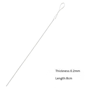 Collapsible eye needles for stringing pearl beads jewelry diy project