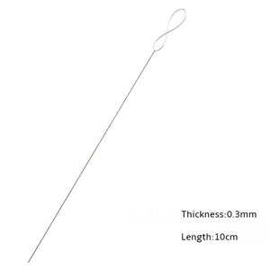Collapsible eye needles for stringing pearl beads jewelry diy project