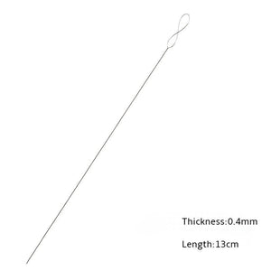 Collapsible eye needles for stringing pearl beads jewelry diy project