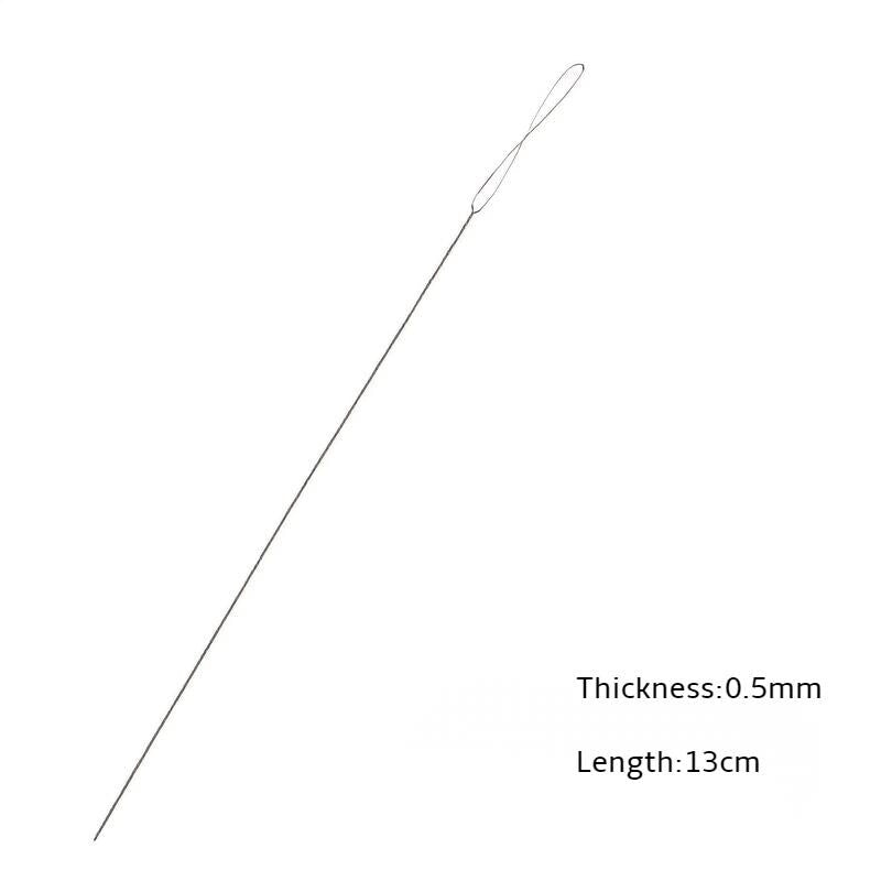 Collapsible eye needles for stringing pearl beads jewelry diy project