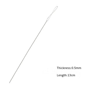 Collapsible eye needles for stringing pearl beads jewelry diy project