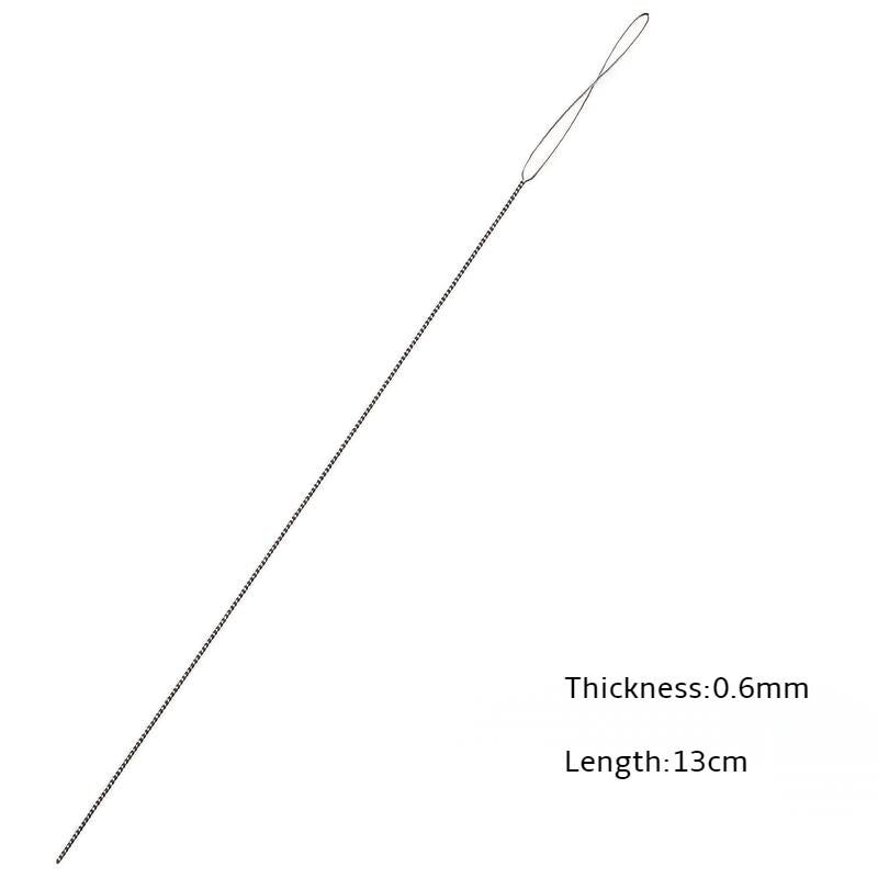 Collapsible eye needles for stringing pearl beads jewelry diy project