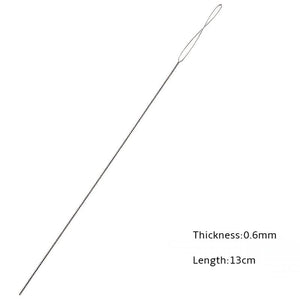 Collapsible eye needles for stringing pearl beads jewelry diy project