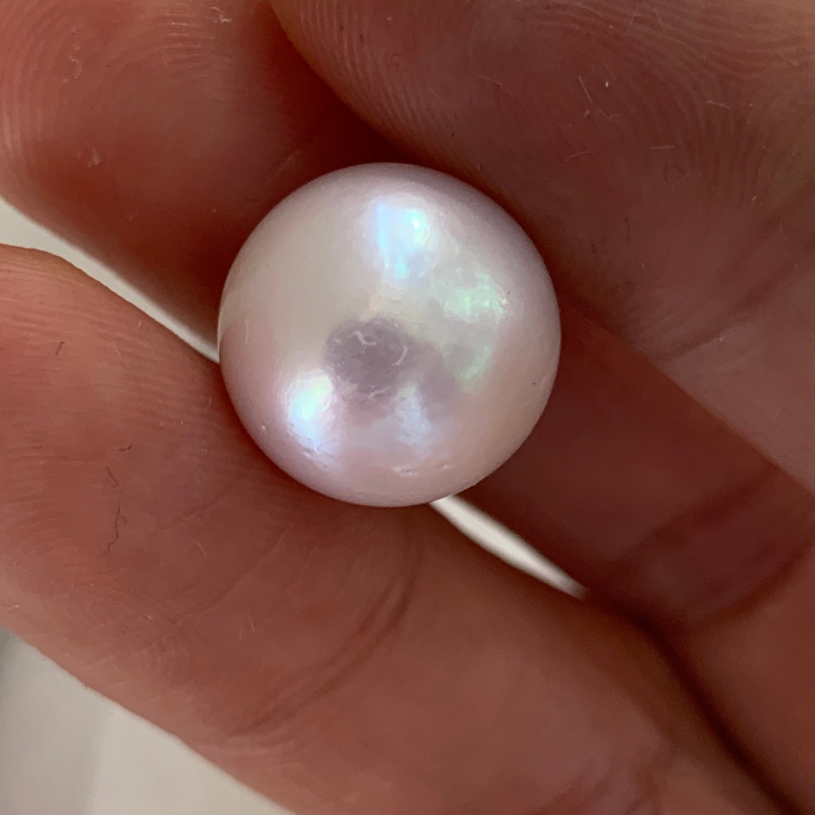 3A 1pc 13-14mm White Round Freshwater Pearl