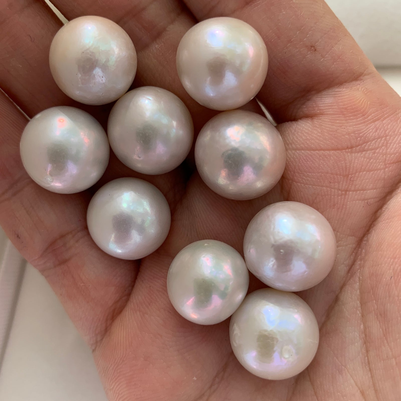 3A 1pc 13-14mm White Round Freshwater Pearl