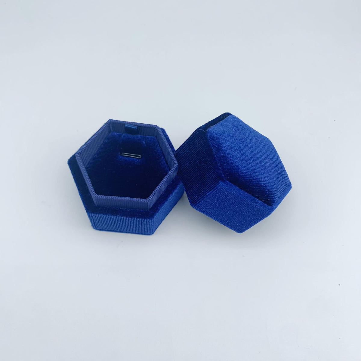 Blue Velvet Ring Box