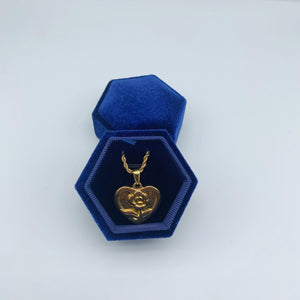 Blue Velvet Ring Box
