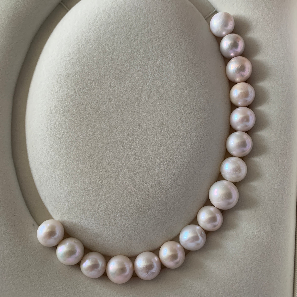 3A 1pc 13-14mm White Round Freshwater Pearl