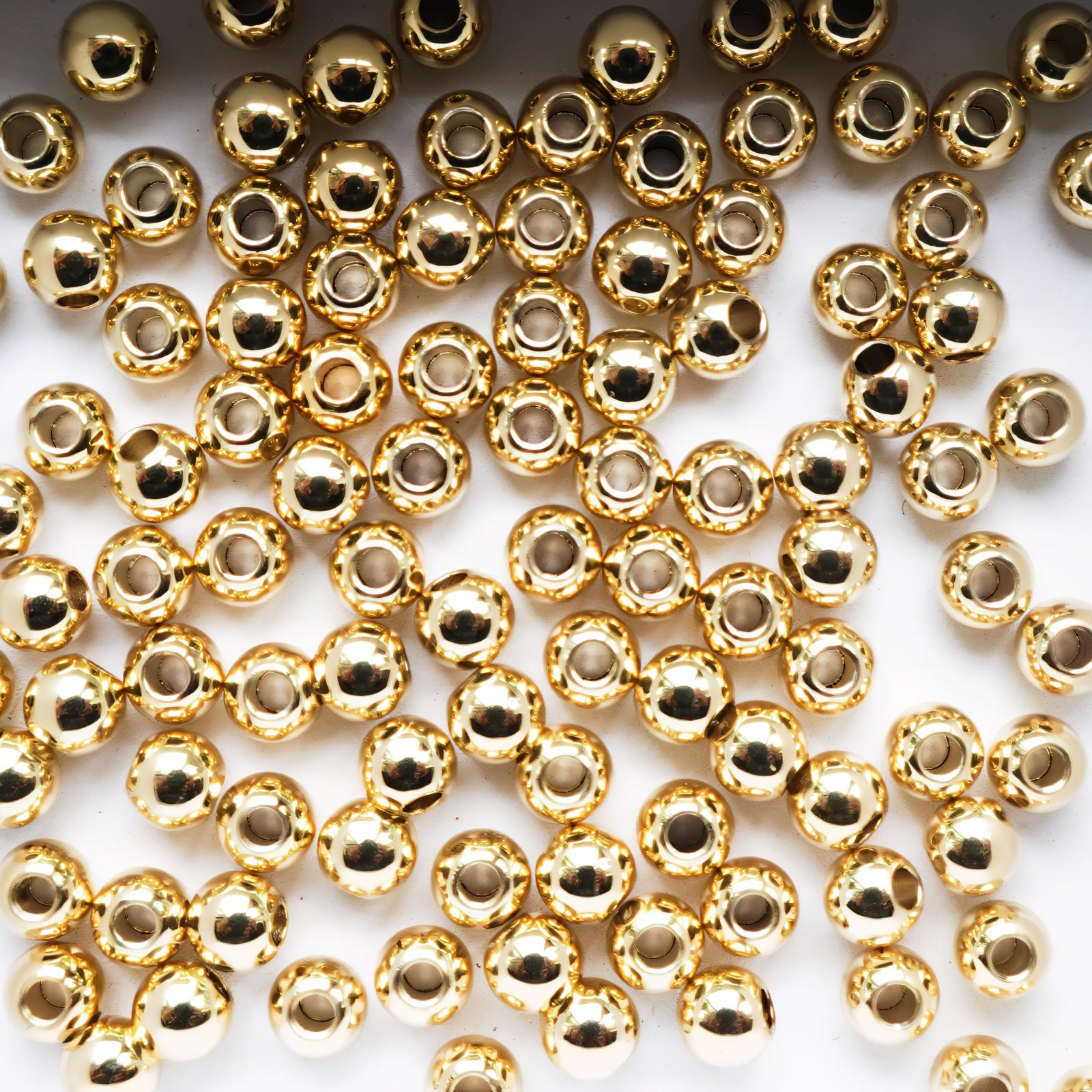 10pcs 2-10mm round spacers beads - sterling silver