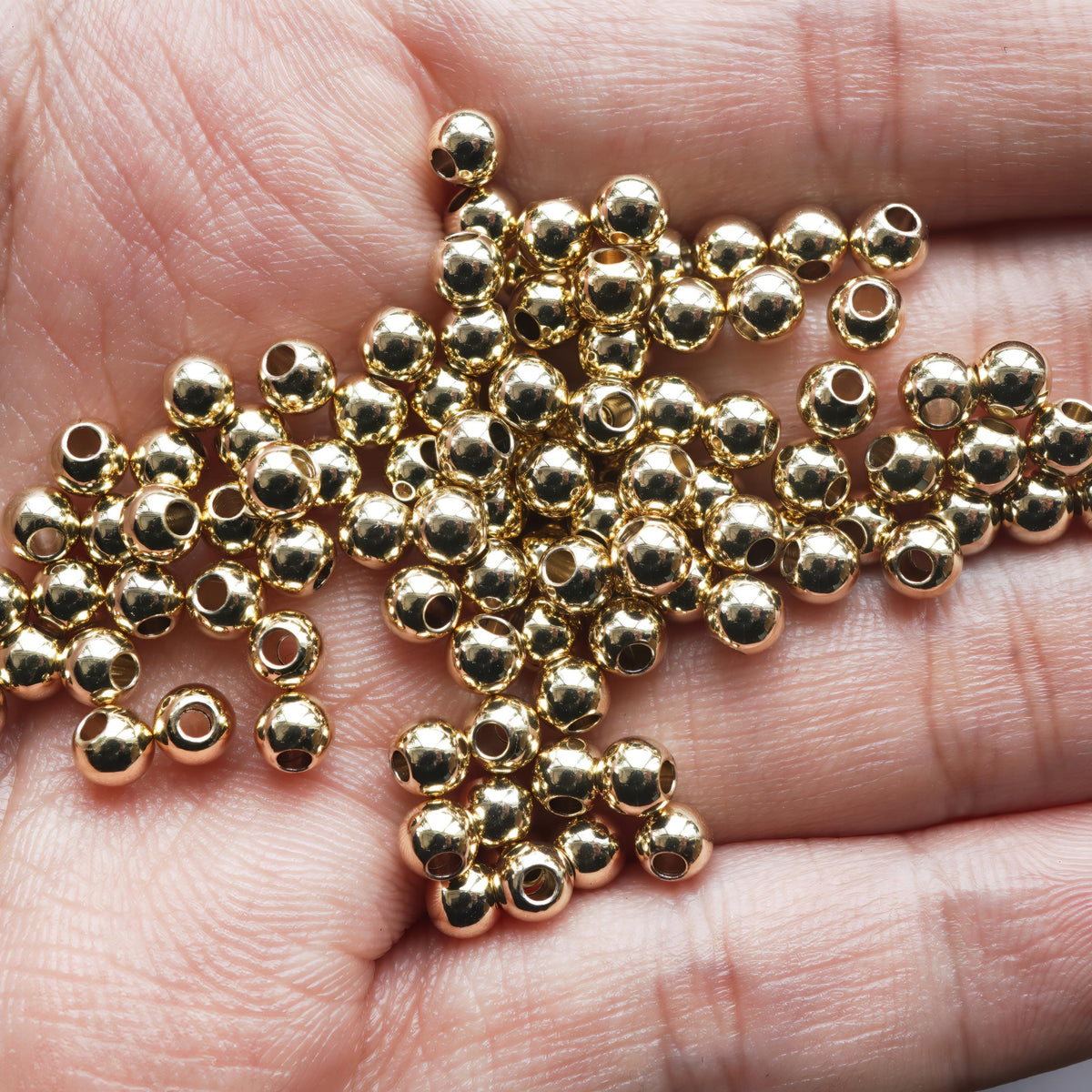 10pcs 2-10mm round spacers beads - sterling silver