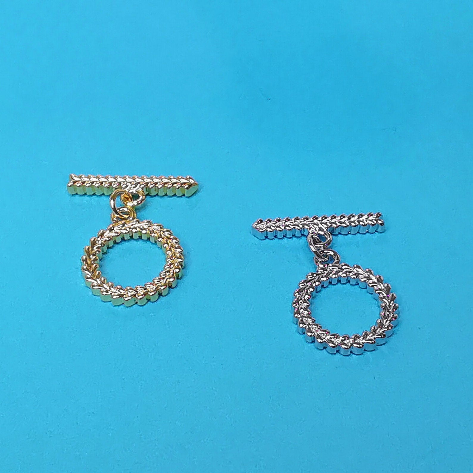 50% Off Arrow 14k Gold Plated OT Clasp, Dainty OT Toggle Clasps 15.6mm Ring, 20.8mm Bar, T Bar Clasps, Gold Clasps, Jewelry Supply