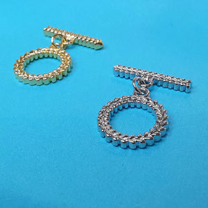 50% Off Arrow 14k Gold Plated OT Clasp, Dainty OT Toggle Clasps 15.6mm Ring, 20.8mm Bar, T Bar Clasps, Gold Clasps, Jewelry Supply