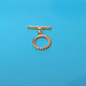 50% Off Arrow 14k Gold Plated OT Clasp, Dainty OT Toggle Clasps 15.6mm Ring, 20.8mm Bar, T Bar Clasps, Gold Clasps, Jewelry Supply