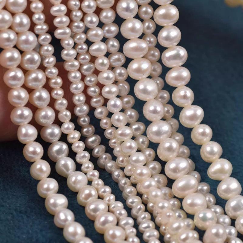 3A 3-12mm natural freshwater potato pearls